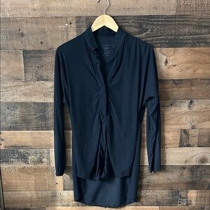 ADAY Something Borrowed Shirt | Wrinkle Resistant Travel Blouse | Size S